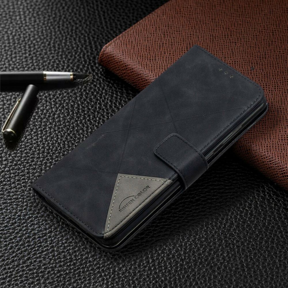 Leren Hoesje voor Samsung Galaxy S20 Ultra Binfen Kleurendriehoeken