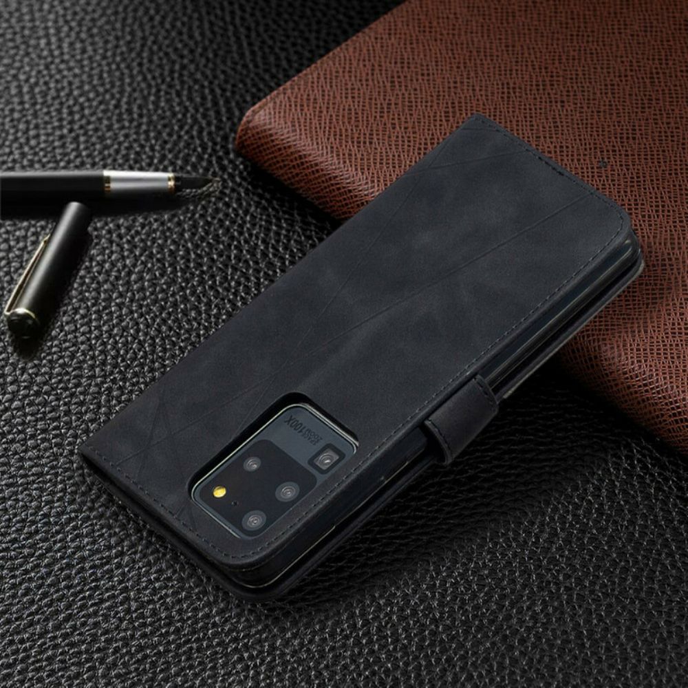 Leren Hoesje voor Samsung Galaxy S20 Ultra Binfen Kleurendriehoeken