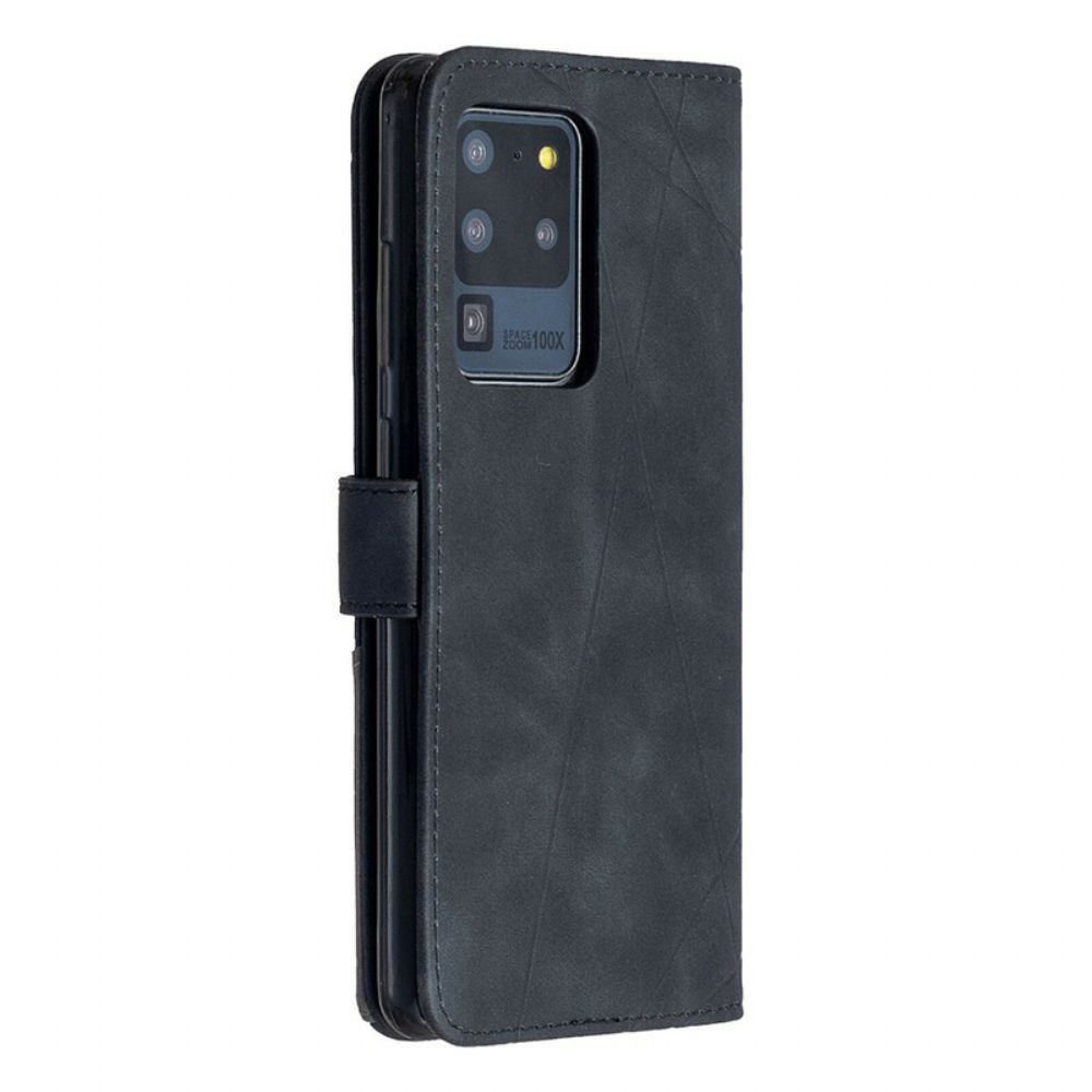 Leren Hoesje voor Samsung Galaxy S20 Ultra Binfen Kleurendriehoeken
