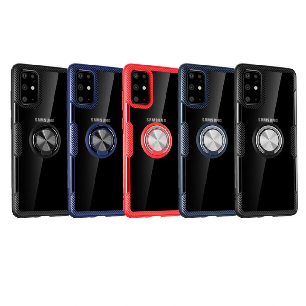 Telefoonhoesje voor Samsung Galaxy S20 Ultra Koolstofvezel Metalen Ring