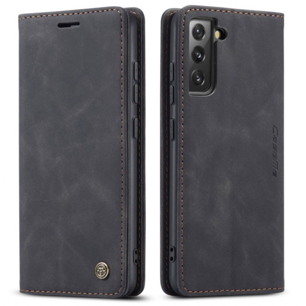Bescherming Hoesje voor Samsung Galaxy S22 5G Folio-hoesje Caseme Kunstleer