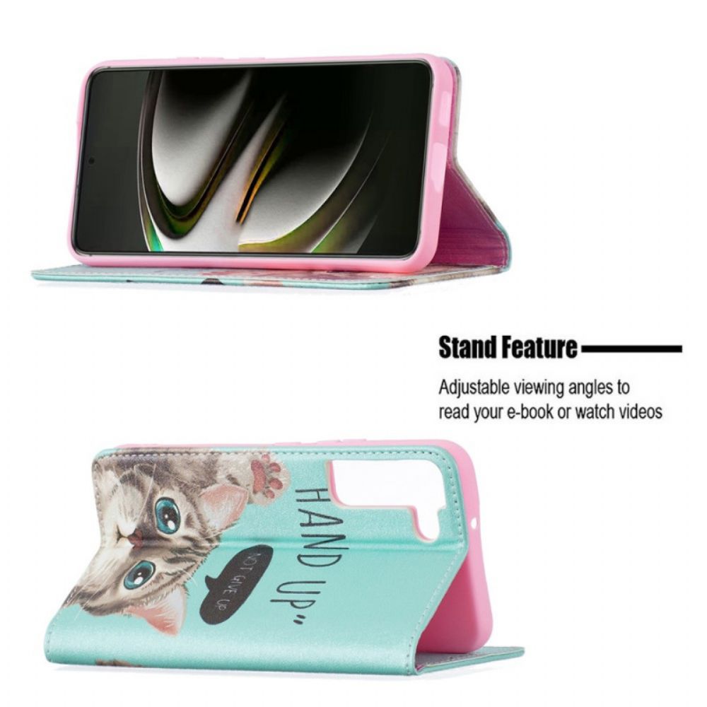 Bescherming Hoesje voor Samsung Galaxy S22 5G Folio-hoesje Hand Omhoog