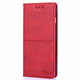 Bescherming Hoesje voor Samsung Galaxy S22 5G Folio-hoesje Leerstijl Naaien