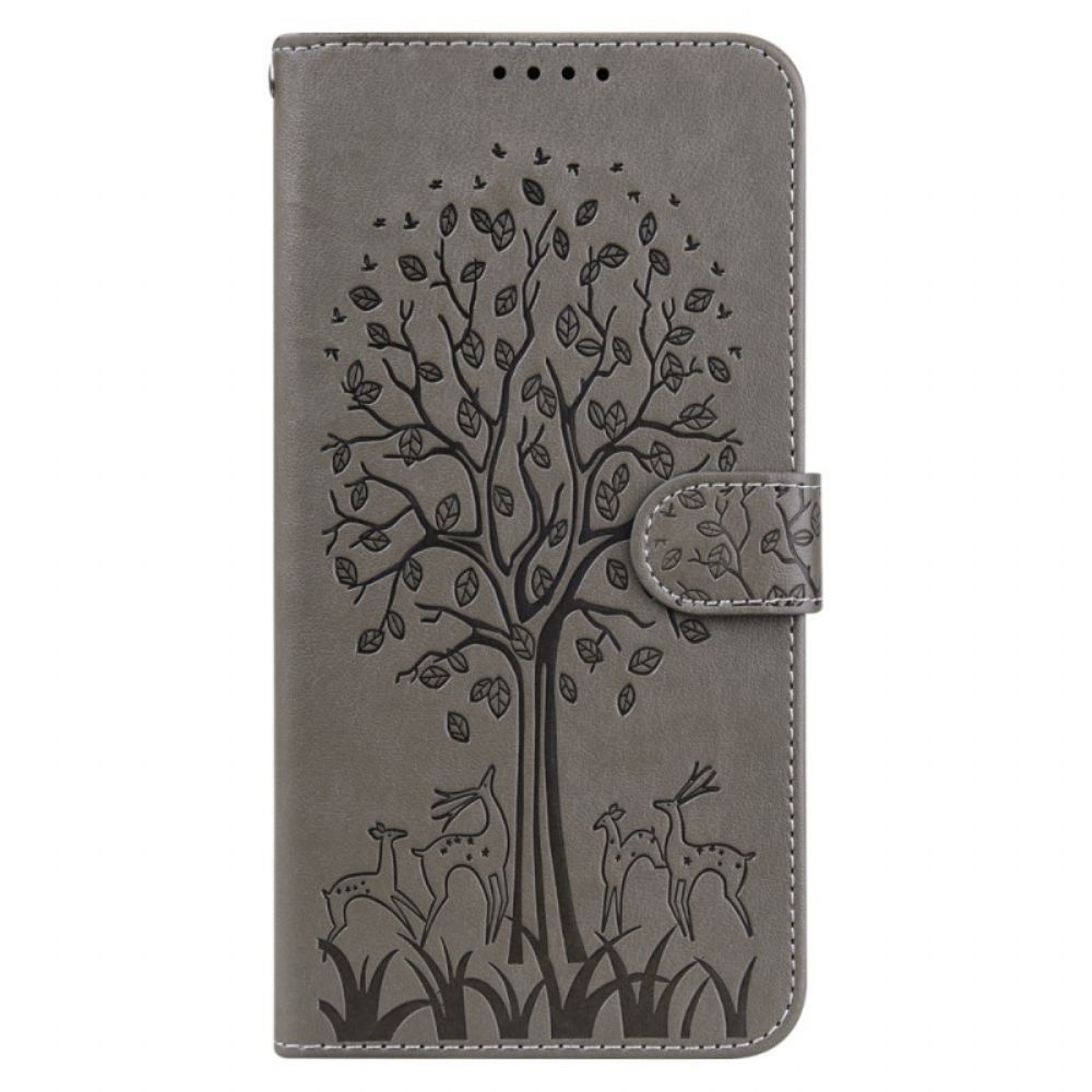 Folio-hoesje voor Samsung Galaxy S22 5G Boom En Hert
