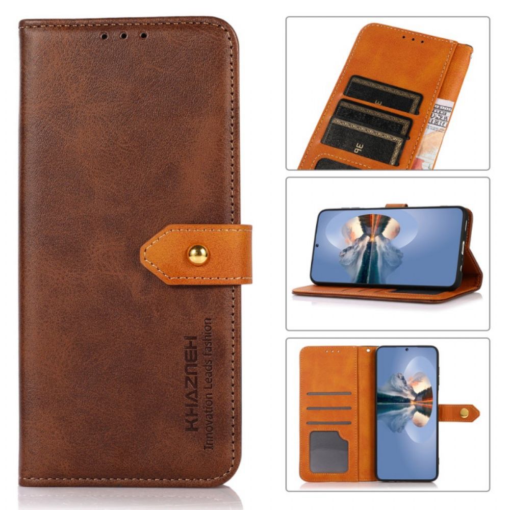 Folio-hoesje voor Samsung Galaxy S22 5G Kunstleer Met Khazneh-band