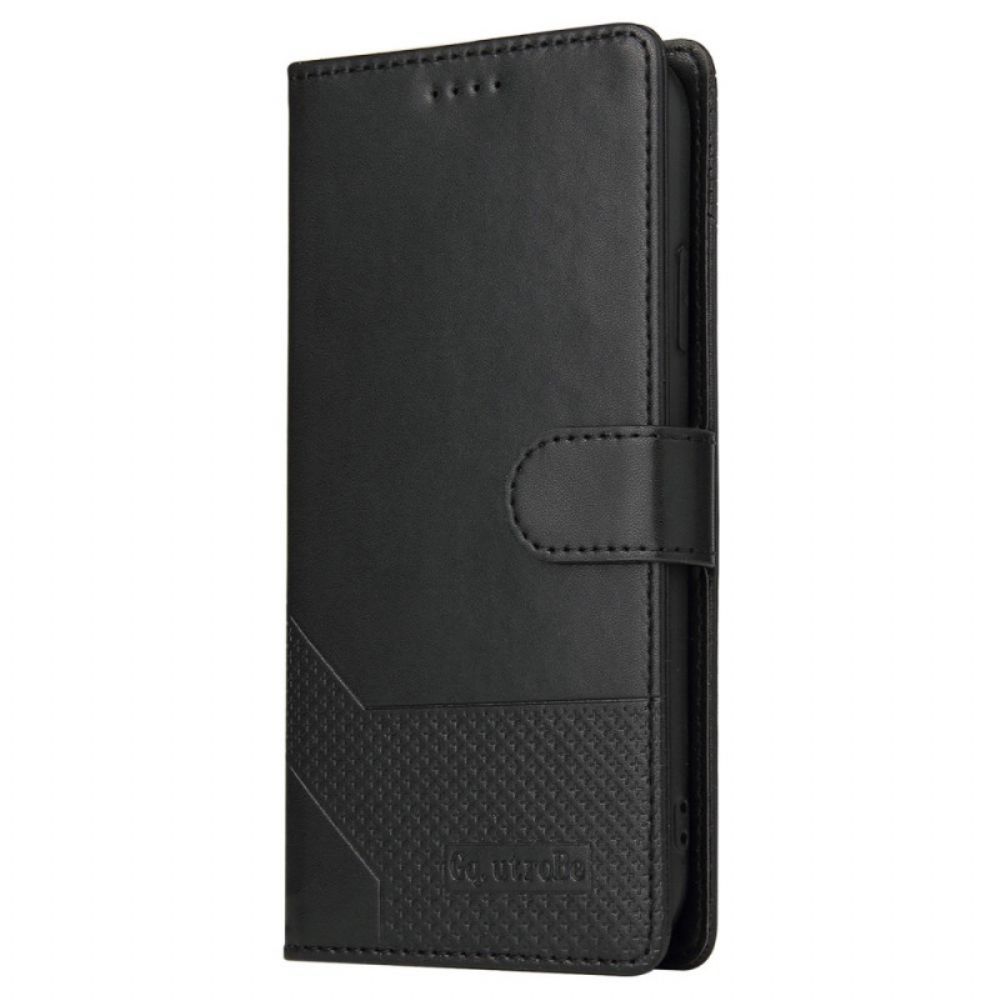 Folio-hoesje voor Samsung Galaxy S22 5G Ledereffect Gq.utrobe