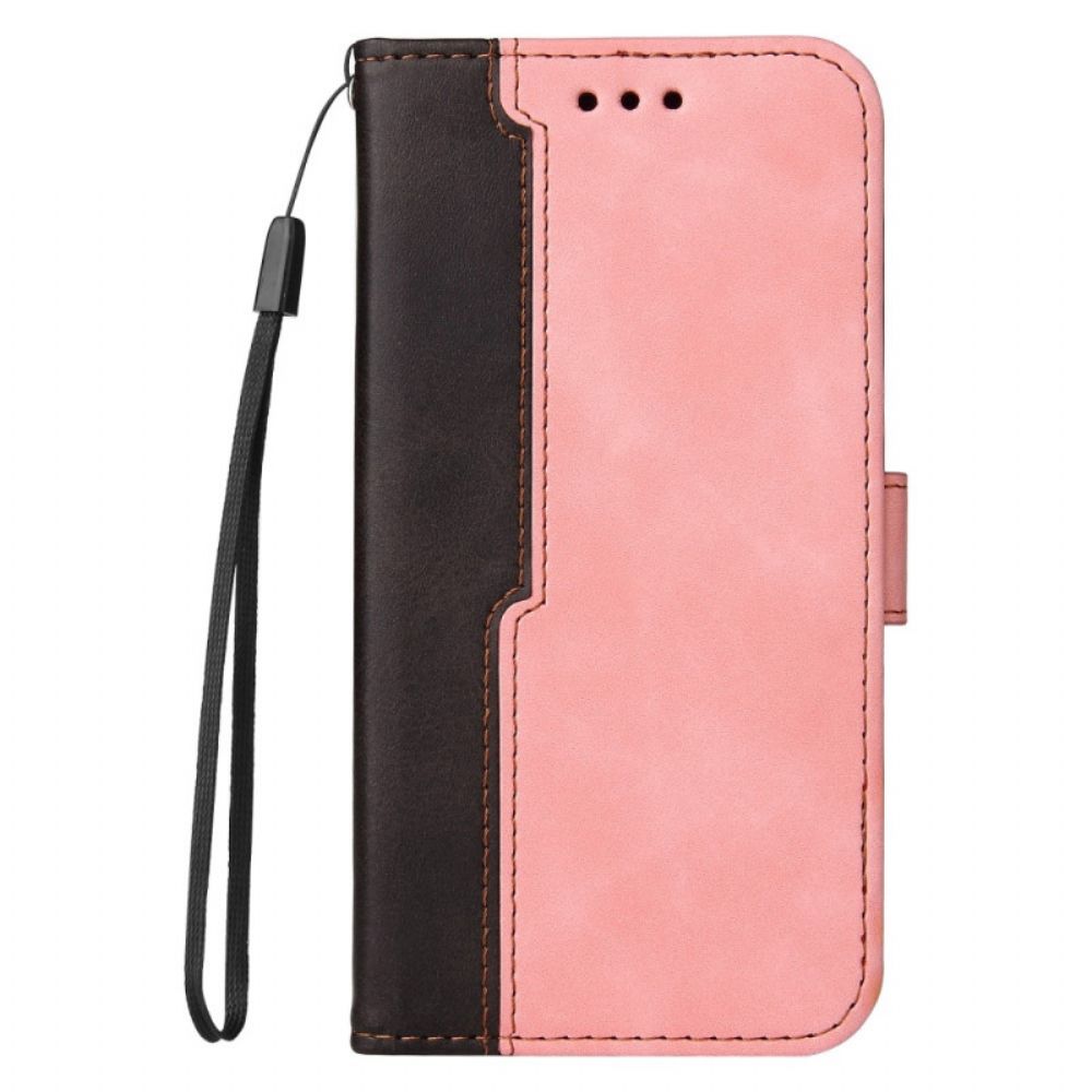 Folio-hoesje voor Samsung Galaxy S22 5G Tweekleurig