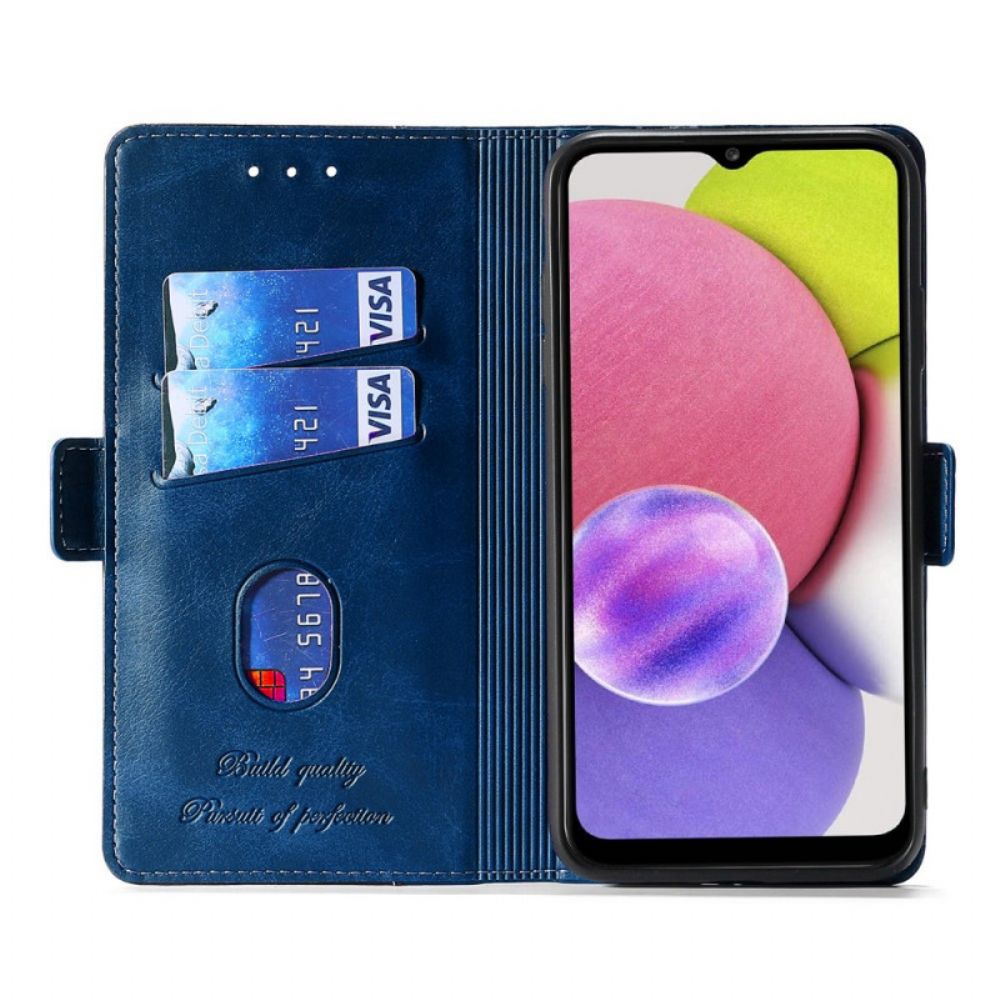 Folio-hoesje voor Samsung Galaxy S22 5G Tweekleurig Kunstleer