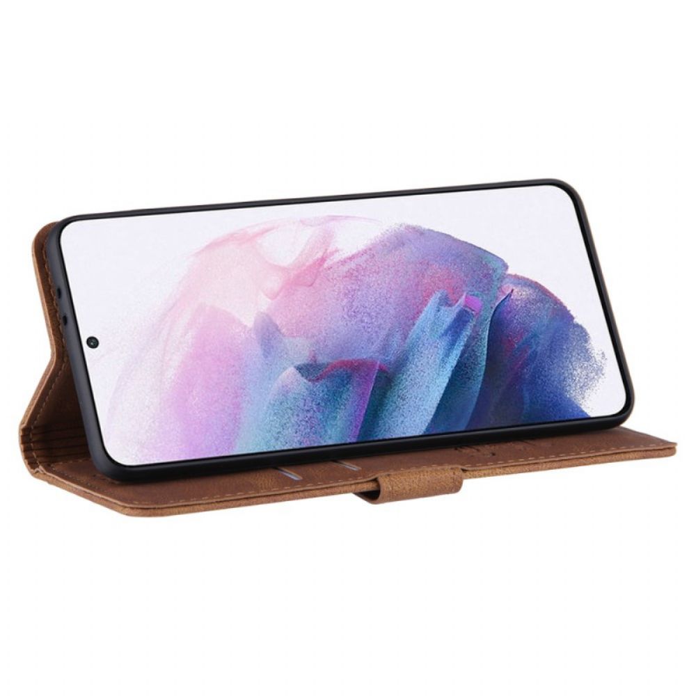 Folio-hoesje voor Samsung Galaxy S22 5G Voorste Kaarthouder