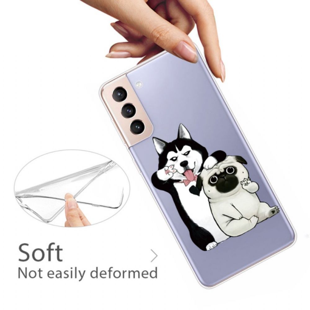 Hoesje voor Samsung Galaxy S22 5G Grappige Honden