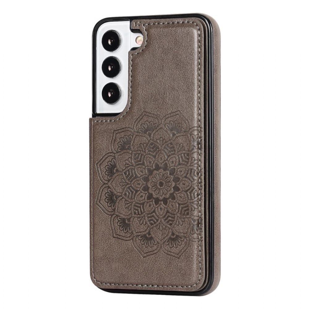 Hoesje voor Samsung Galaxy S22 5G Mandala Print Kaarthouder
