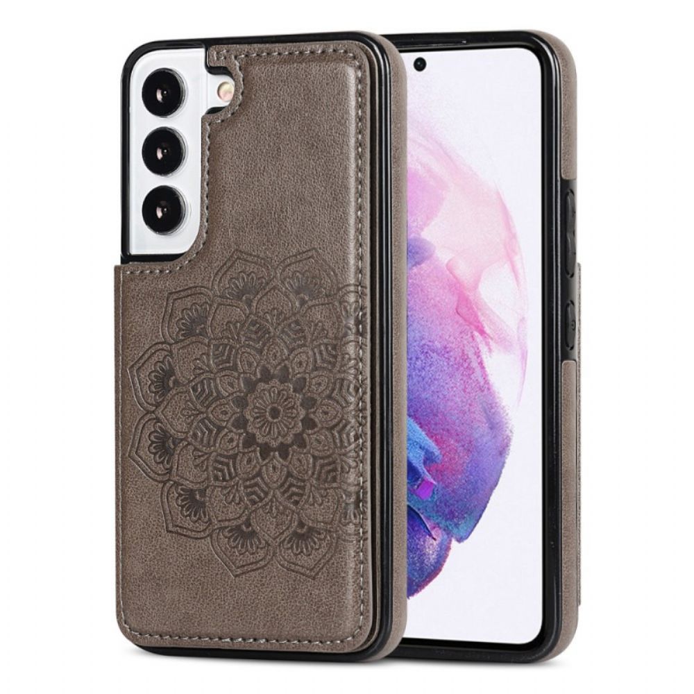Hoesje voor Samsung Galaxy S22 5G Mandala Print Kaarthouder
