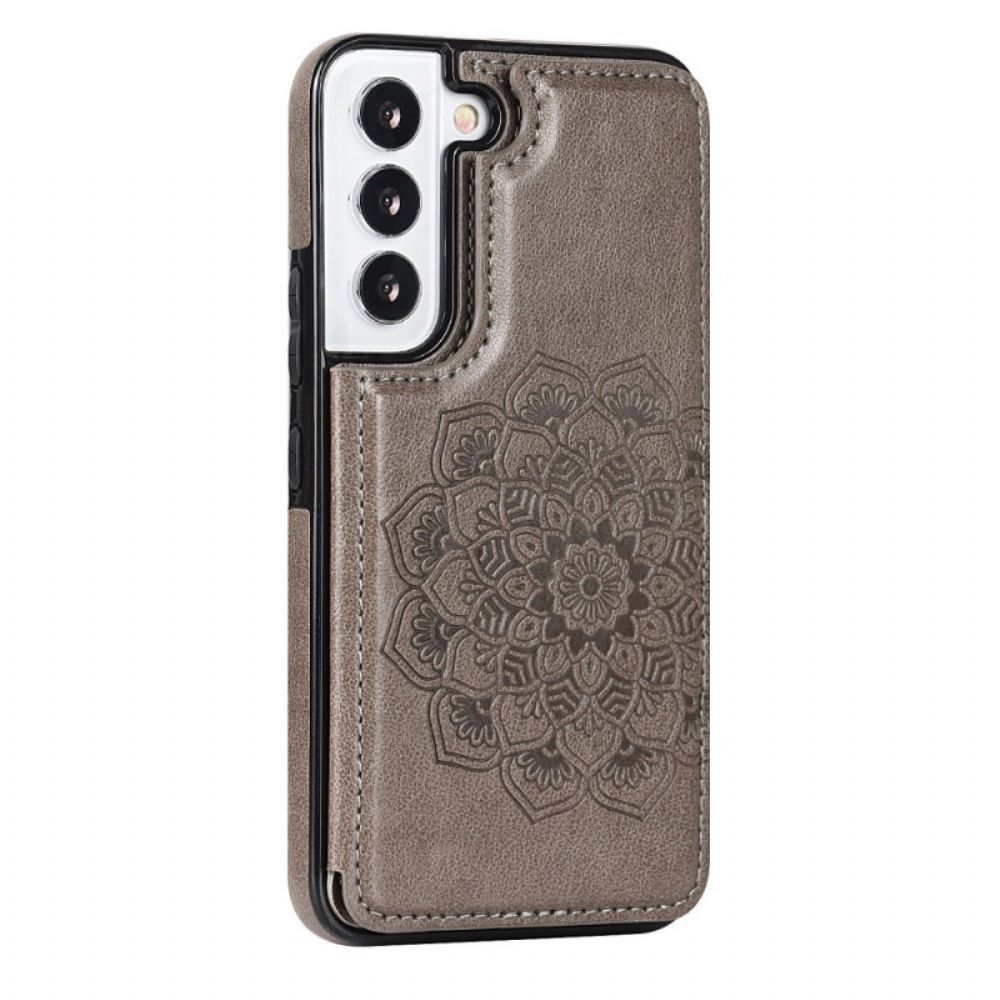 Hoesje voor Samsung Galaxy S22 5G Mandala Print Kaarthouder