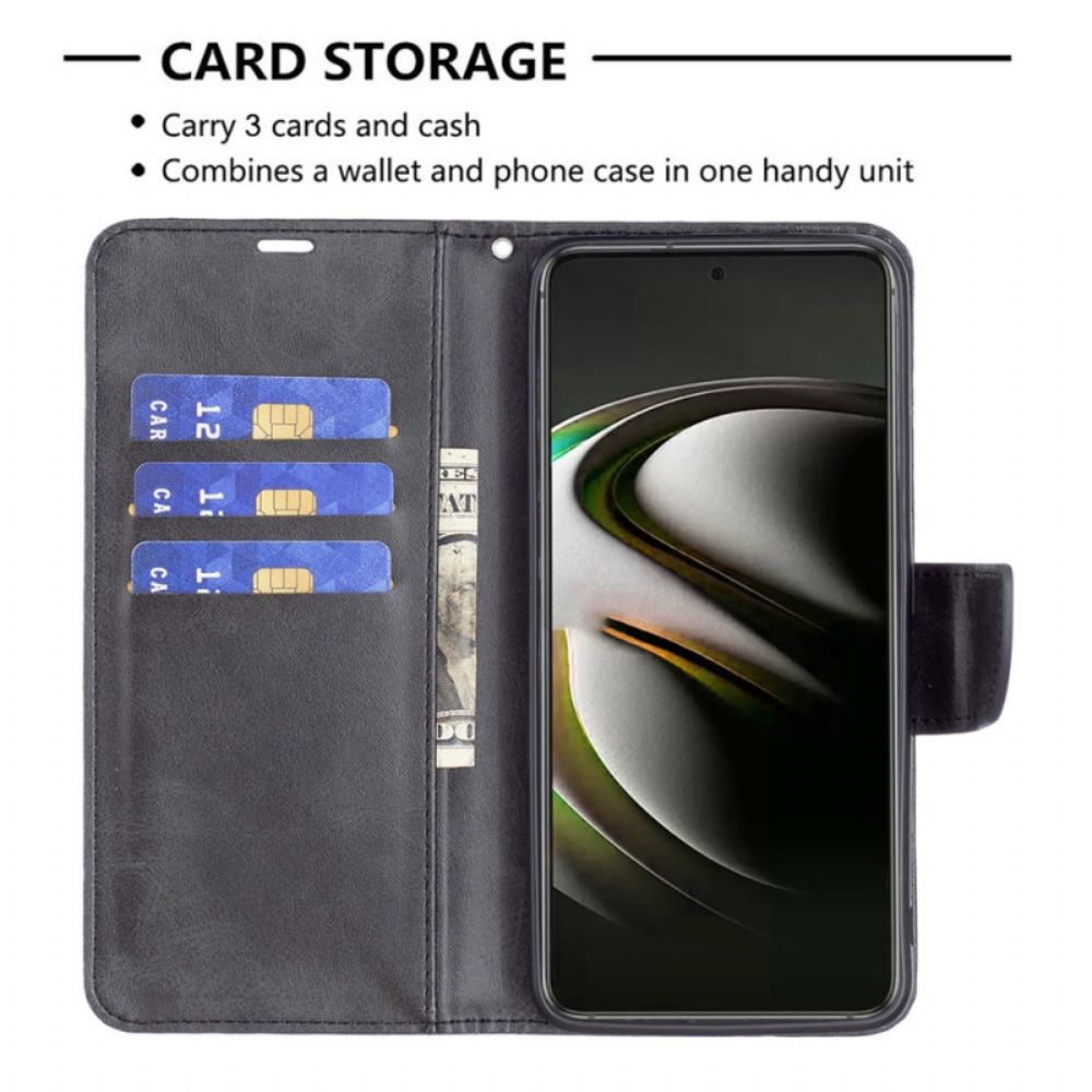 Leren Hoesje voor Samsung Galaxy S22 5G Folio-hoesje Gladde Schuine Klep