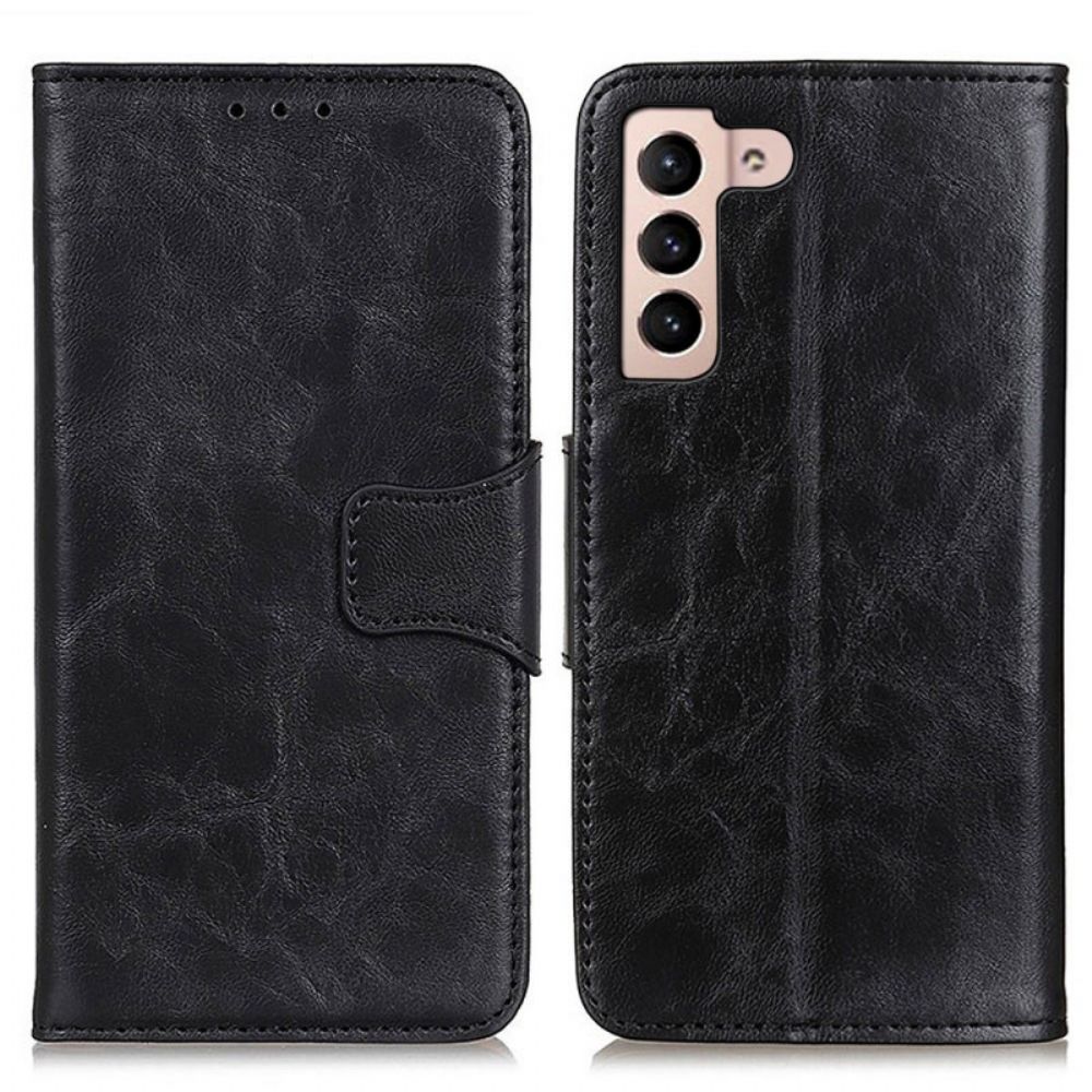 Leren Hoesje voor Samsung Galaxy S22 5G Gespleten Lederen Omkeerbare Sluiting