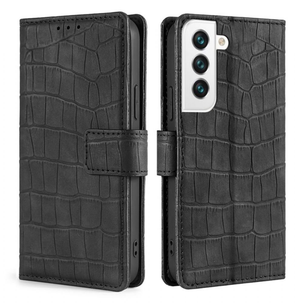 Leren Hoesje voor Samsung Galaxy S22 5G Krokodillenleereffect