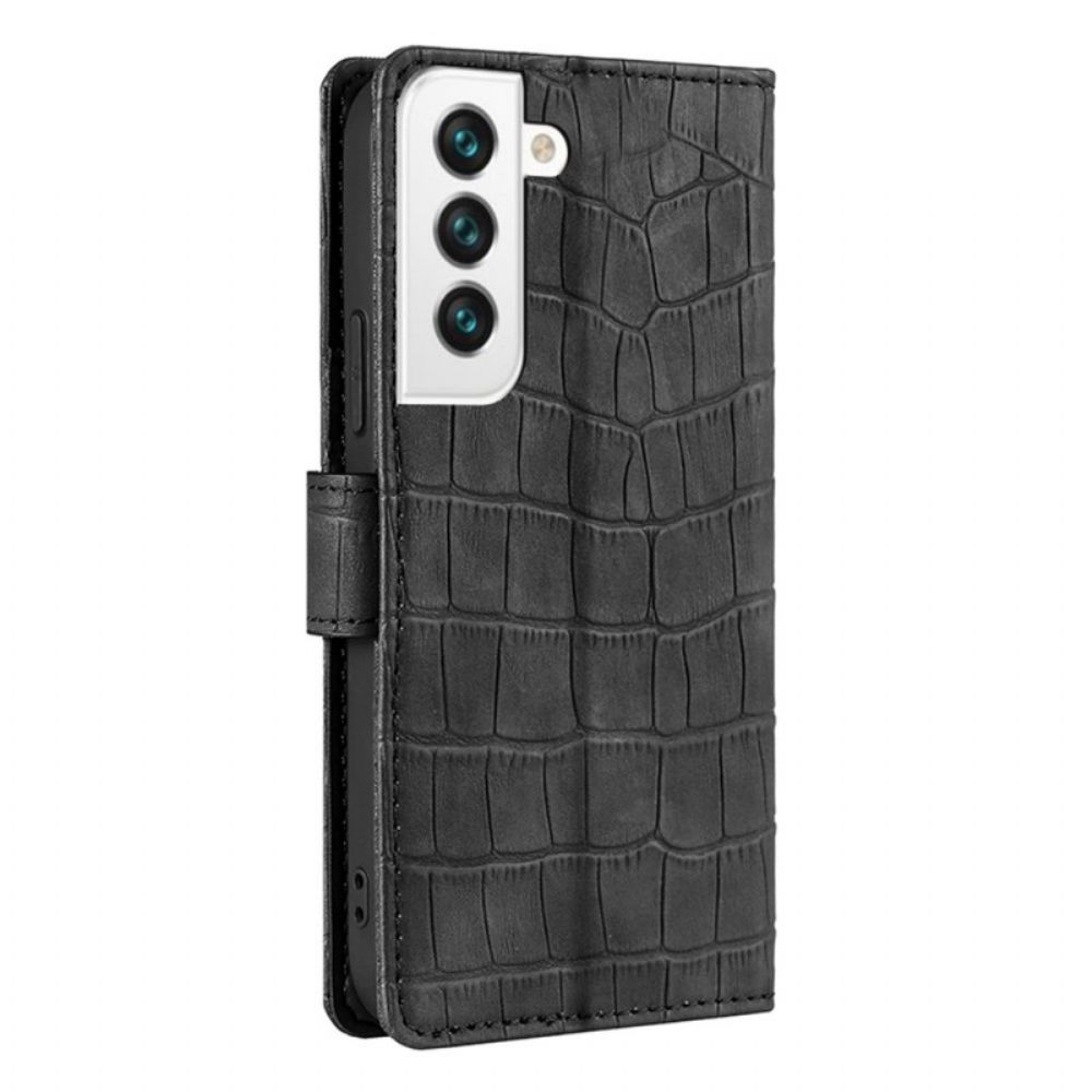 Leren Hoesje voor Samsung Galaxy S22 5G Krokodillenleereffect