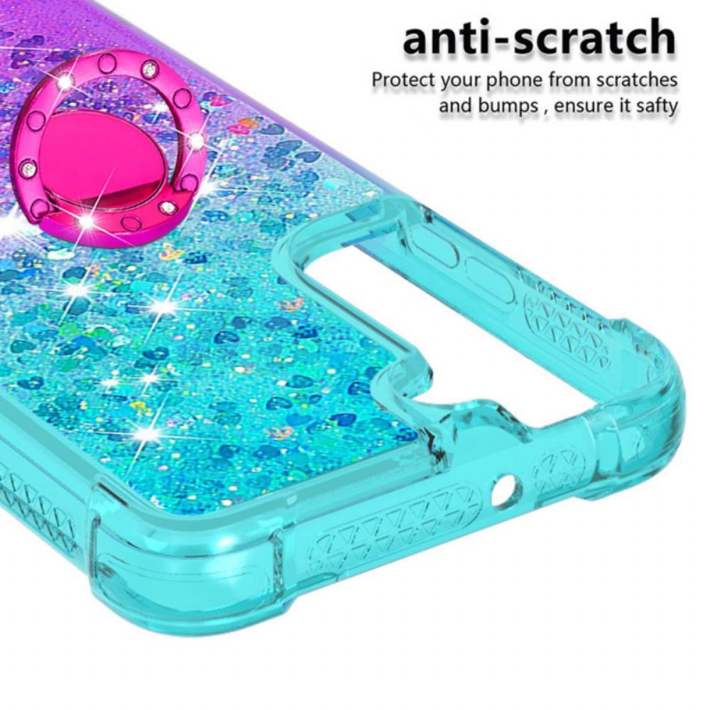 Telefoonhoesje voor Samsung Galaxy S22 5G Glitter Ring-ondersteuning