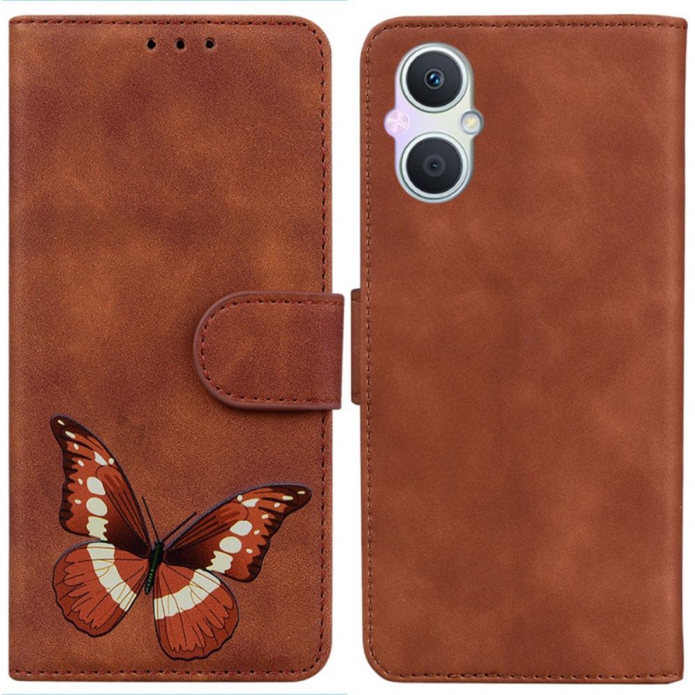 Flip Case voor Oppo Reno 8 Lite Vlinder