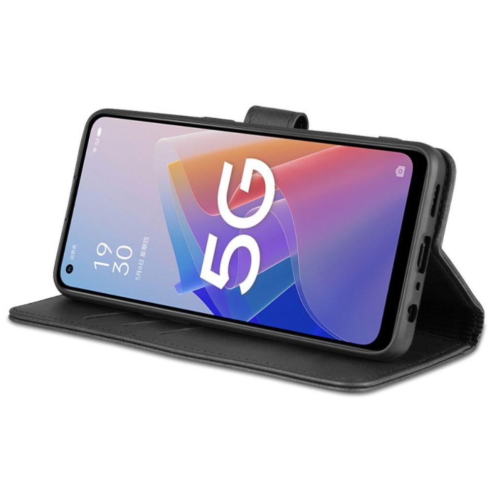 Folio-hoesje voor Oppo Reno 8 Lite Azns Lederen Stijl