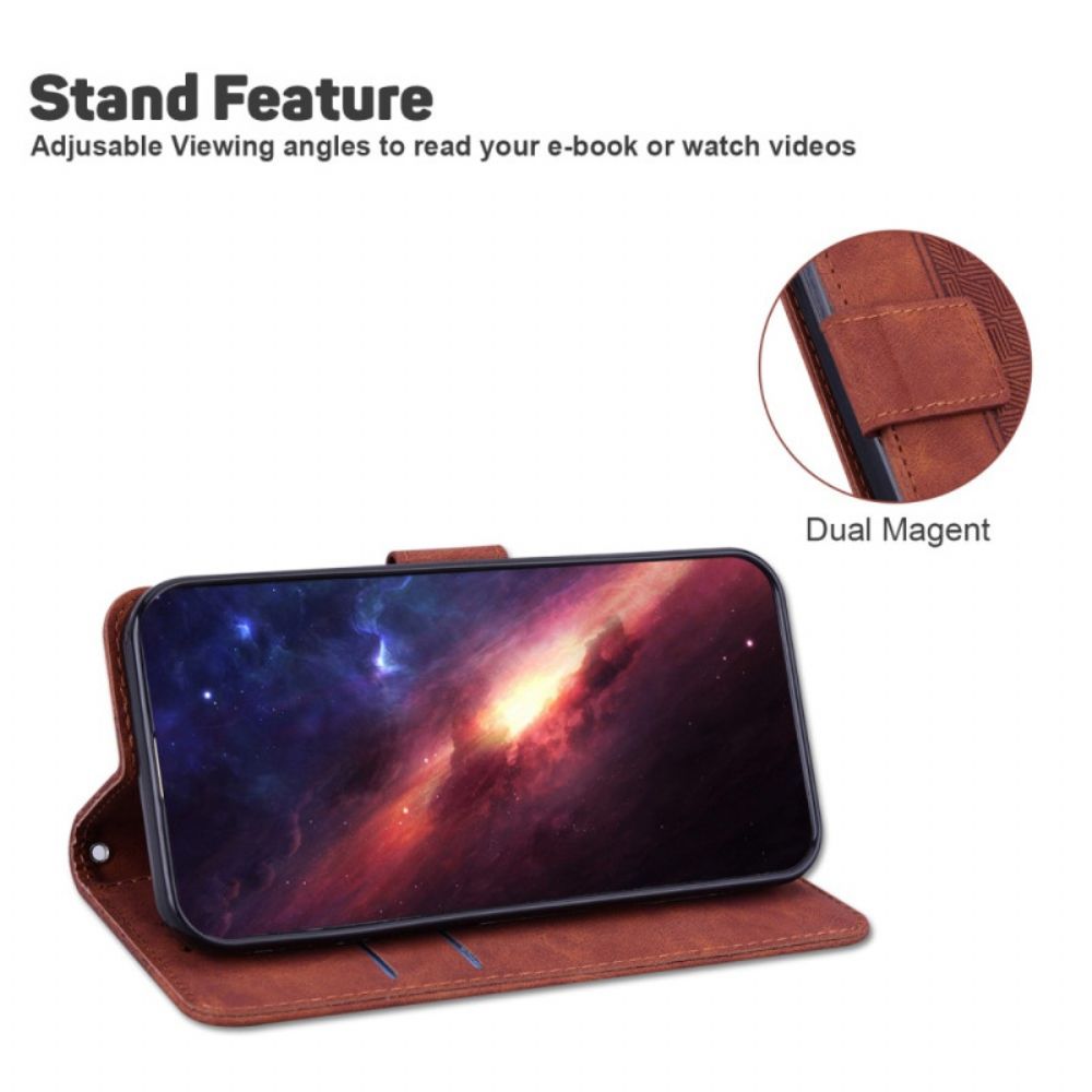 Folio-hoesje voor Oppo Reno 8 Lite Met Ketting Stringpatroon