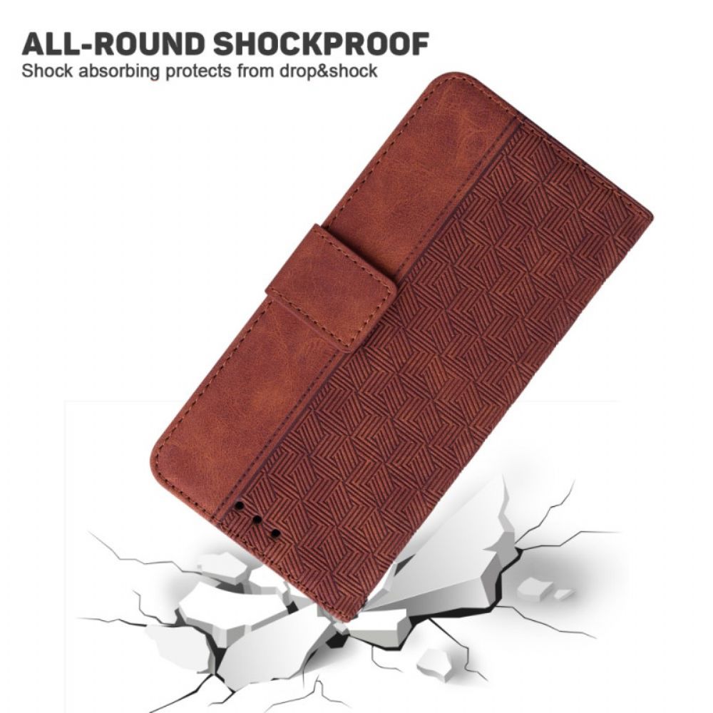 Folio-hoesje voor Oppo Reno 8 Lite Met Ketting Stringpatroon