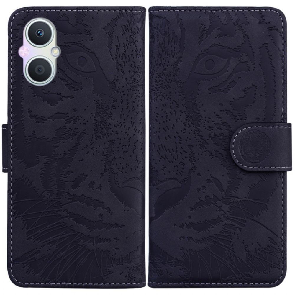 Folio-hoesje voor Oppo Reno 8 Lite Tijgerafdruk