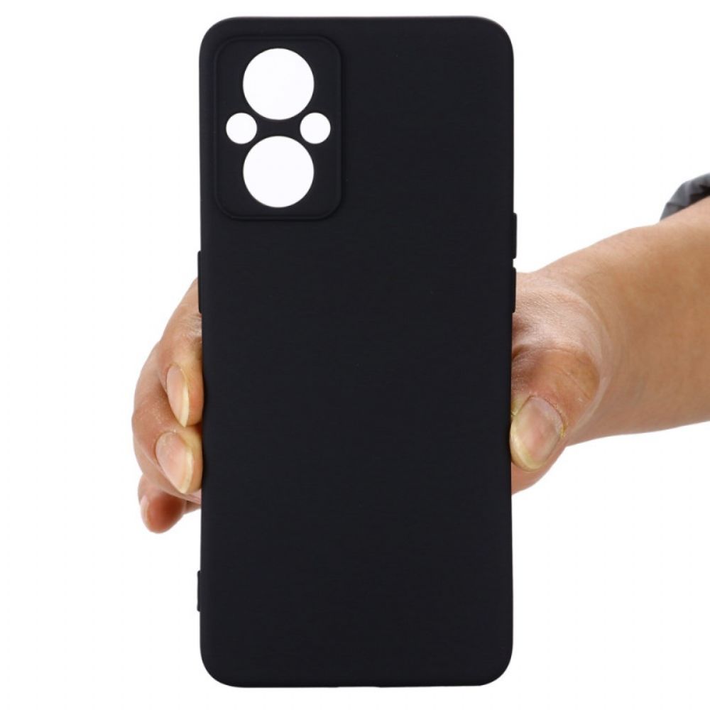 Hoesje voor Oppo Reno 8 Lite Met Ketting Vloeibare Siliconen Band