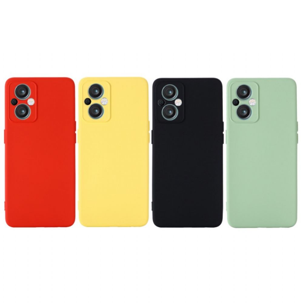 Hoesje voor Oppo Reno 8 Lite Met Ketting Vloeibare Siliconen Band