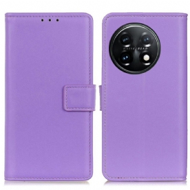 Folio-hoesje voor OnePlus 11 5G Effen Kunstleer