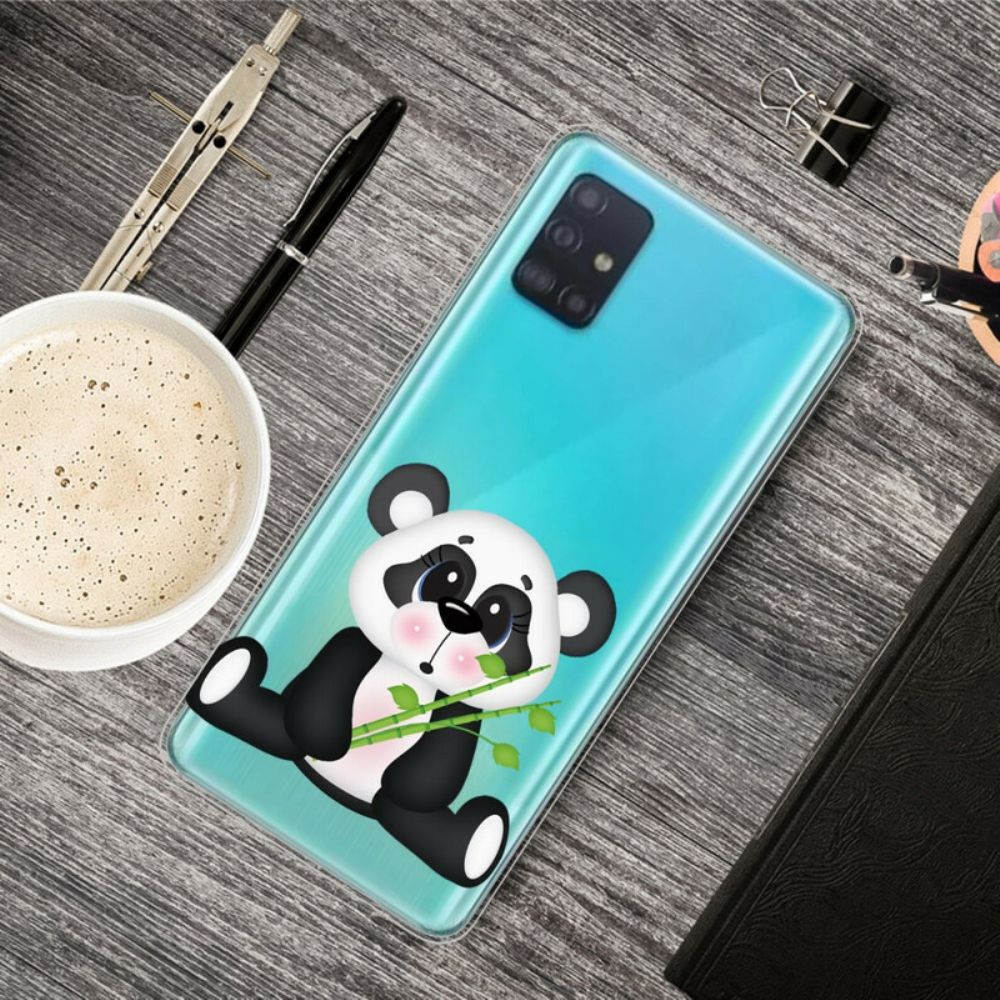 Hoesje voor Samsung Galaxy A71 Transparante Verdrietige Panda