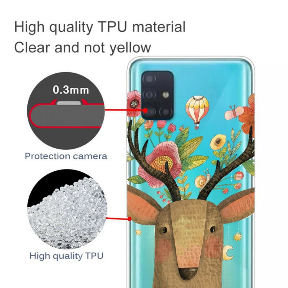 Hoesje voor Samsung Galaxy A71 Tribale Herten