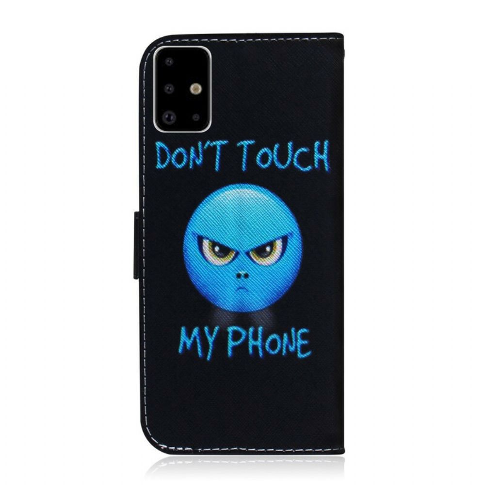 Leren Hoesje voor Samsung Galaxy A71 Emoji-telefoon