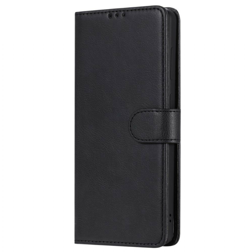 Telefoonhoesje Leren Hoesje voor Samsung Galaxy A71 Afneembaar En Lanyard