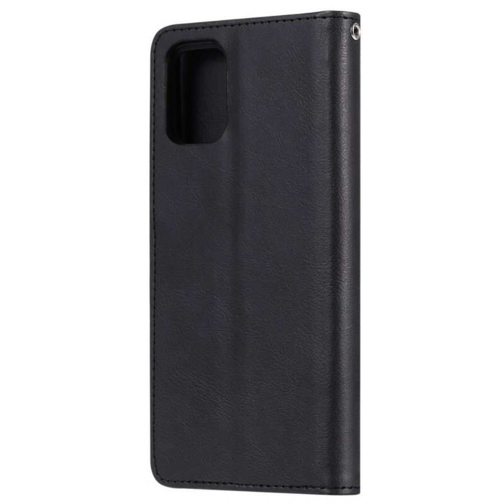 Telefoonhoesje Leren Hoesje voor Samsung Galaxy A71 Afneembaar En Lanyard