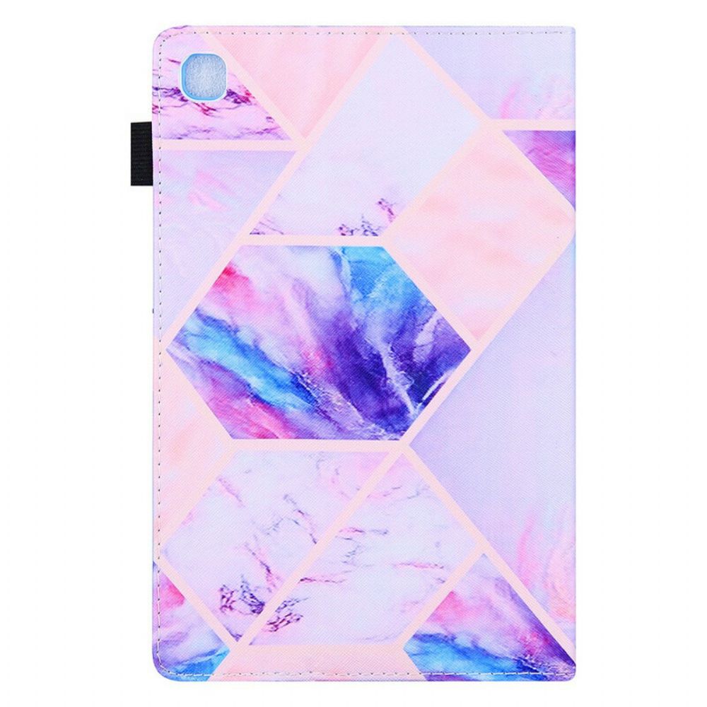 Flip Case voor Samsung Galaxy Tab A7 Lite Marmeren Geometrie Ontwerp