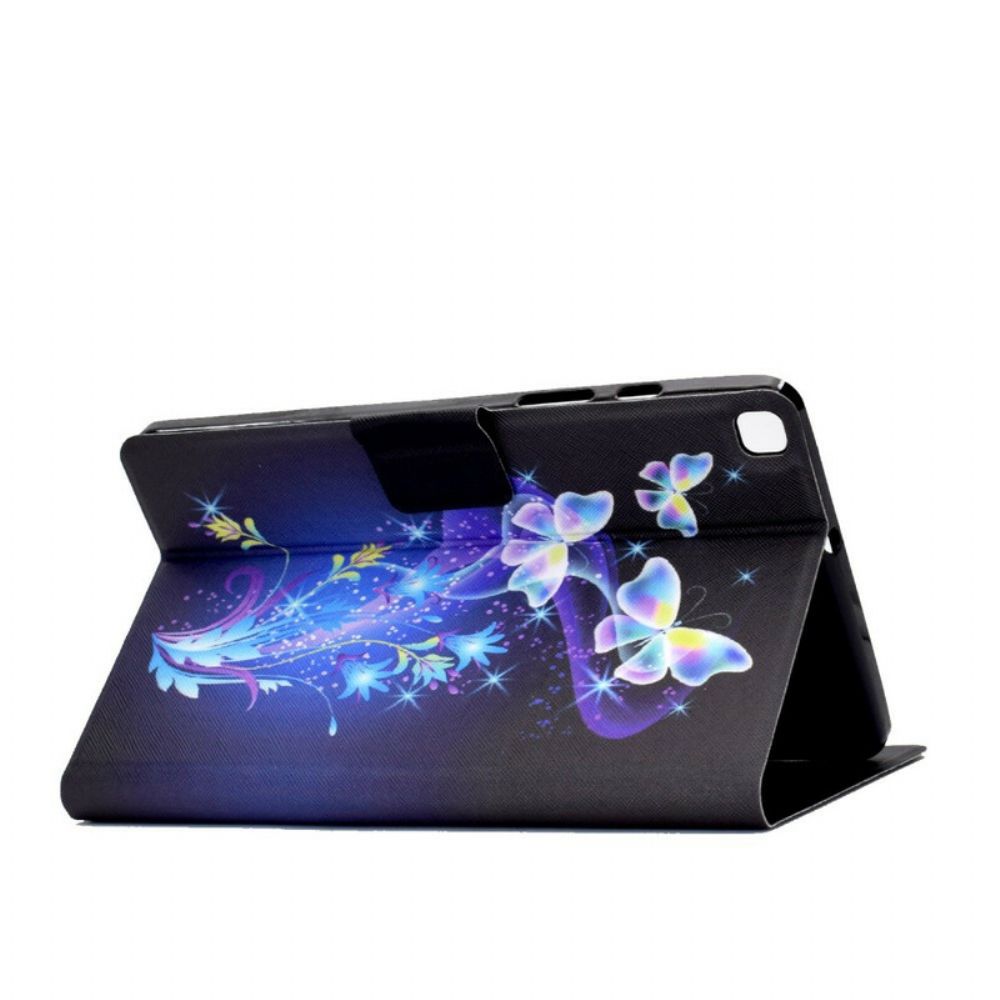 Leren Hoesje voor Samsung Galaxy Tab A7 Lite Vlinders Tijdens De Vlucht