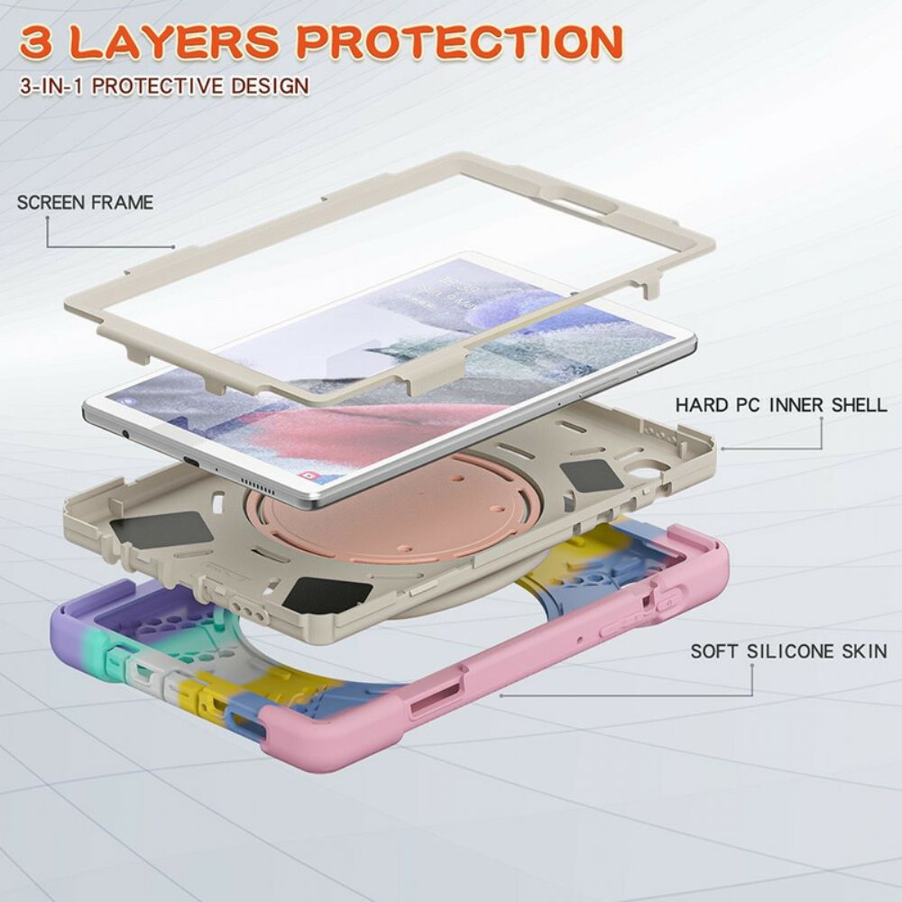 Telefoonhoesje voor Samsung Galaxy Tab A7 Lite Ultrabestendige Kleur Voor Ringondersteuning