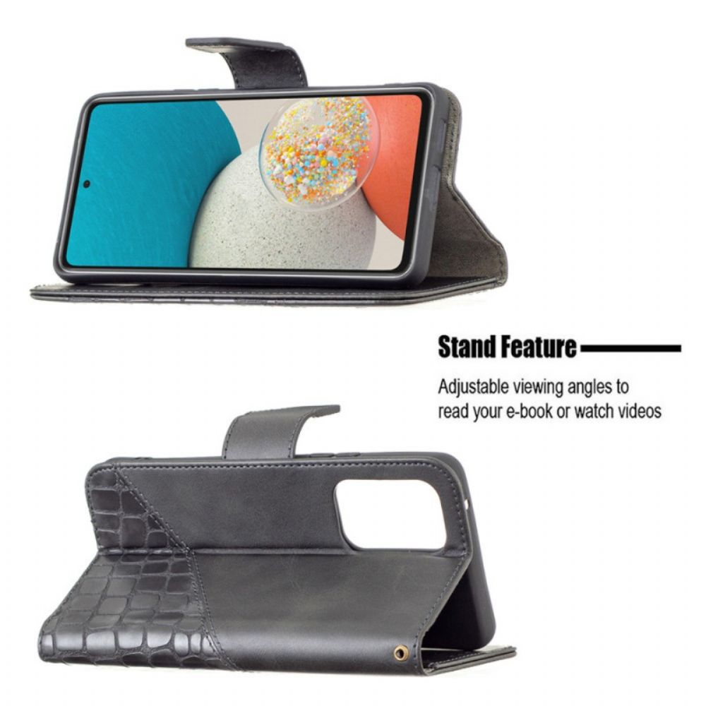 Folio-hoesje voor Samsung Galaxy A53 5G Binfen Kleur Krokodillenleer Stijl