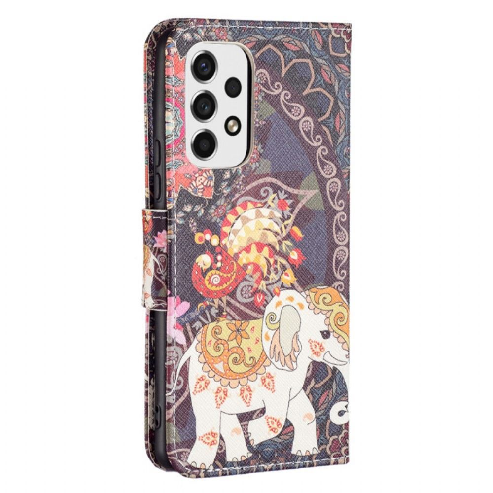 Folio-hoesje voor Samsung Galaxy A53 5G Indische Olifant