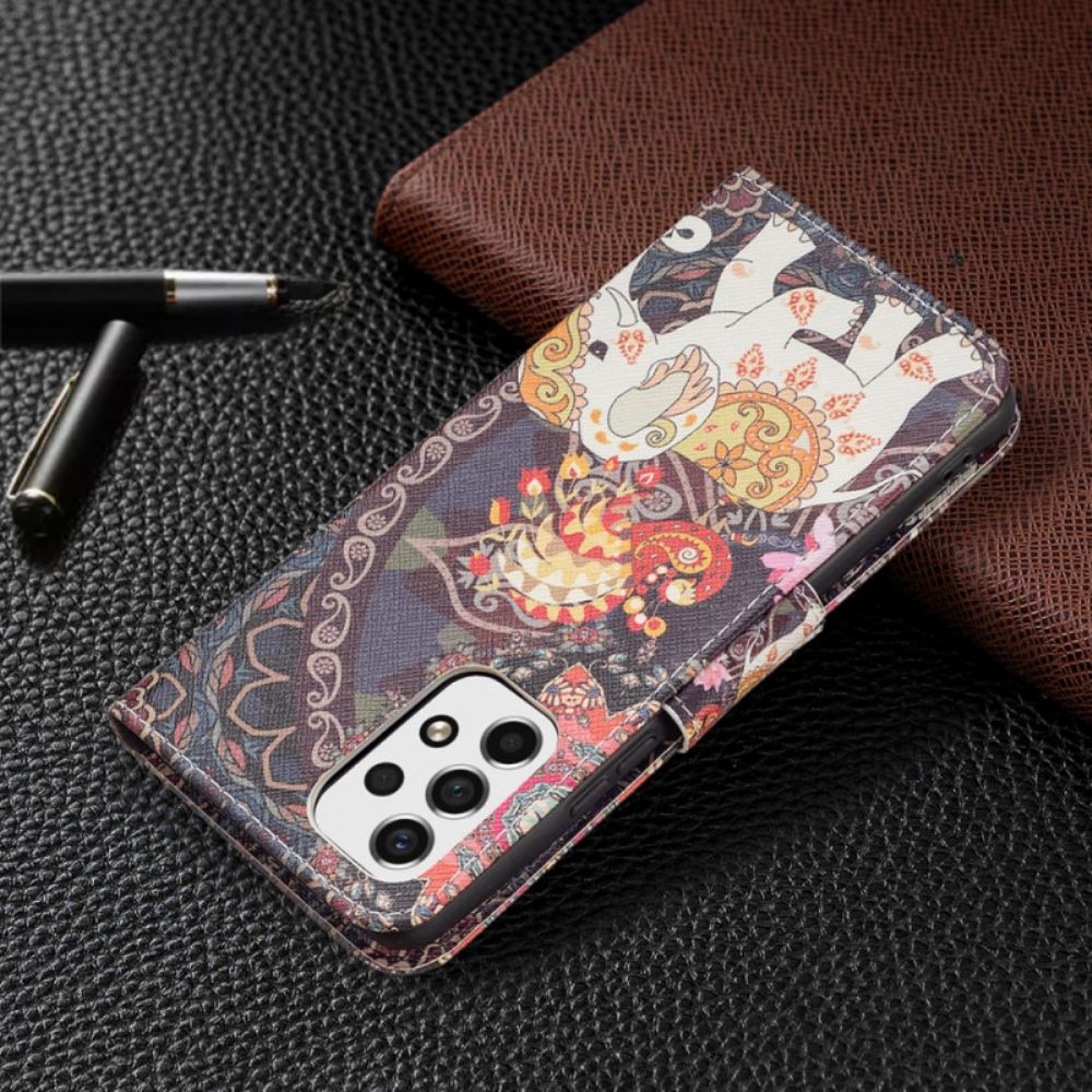 Folio-hoesje voor Samsung Galaxy A53 5G Indische Olifant