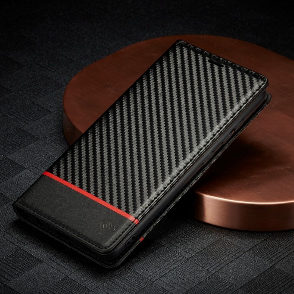 Folio-hoesje voor Samsung Galaxy A53 5G Koolstofvezel Lc.imeeke