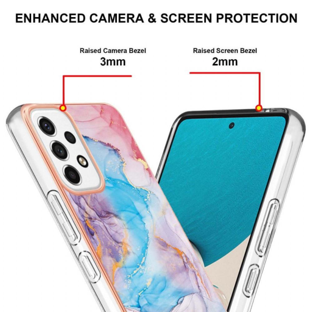 Hoesje voor Samsung Galaxy A53 5G Geweigerd Marmer