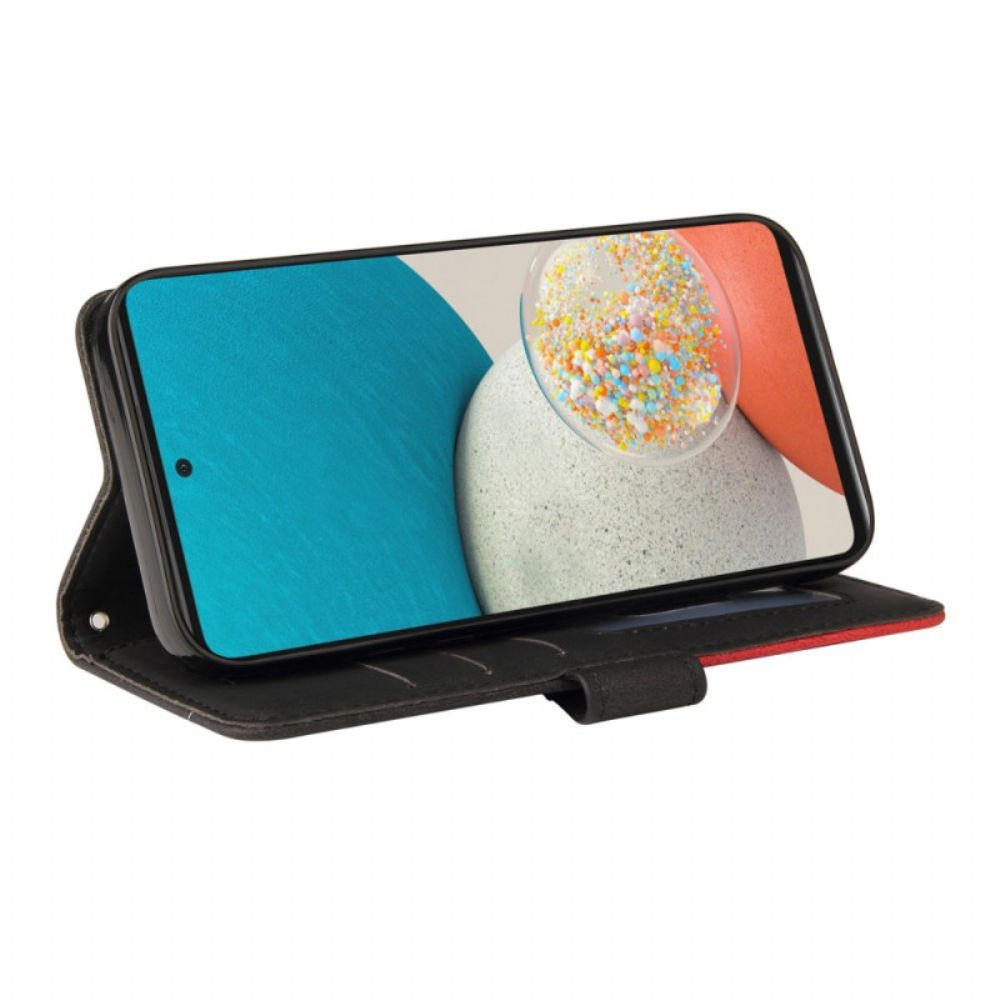 Leren Hoesje voor Samsung Galaxy A53 5G Tweekleurig