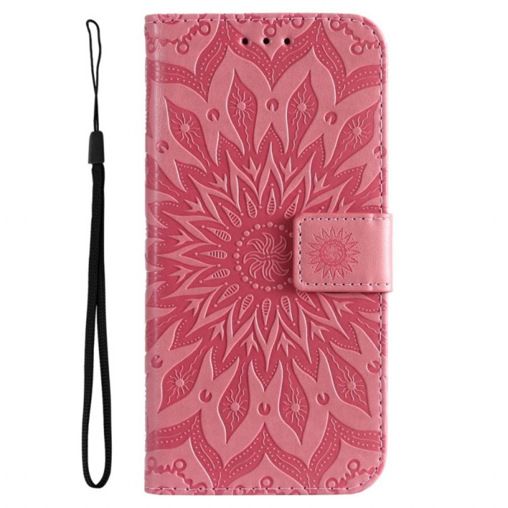 Leren Hoesje voor Samsung Galaxy A53 5G Zonnebloem