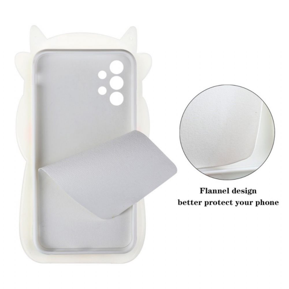 Telefoonhoesje voor Samsung Galaxy A53 5G Met Ketting 3d Koe Met Riem