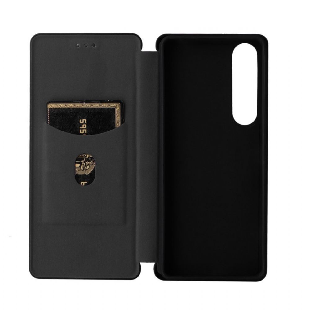 Bescherming Hoesje voor Sony Xperia 1 IV Folio-hoesje Koolstofvezeltextuur