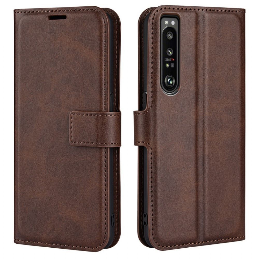 Flip Case voor Sony Xperia 1 IV Retro Leereffect