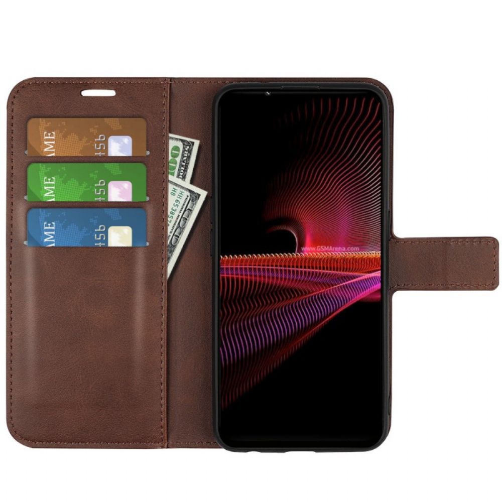Flip Case voor Sony Xperia 1 IV Retro Leereffect