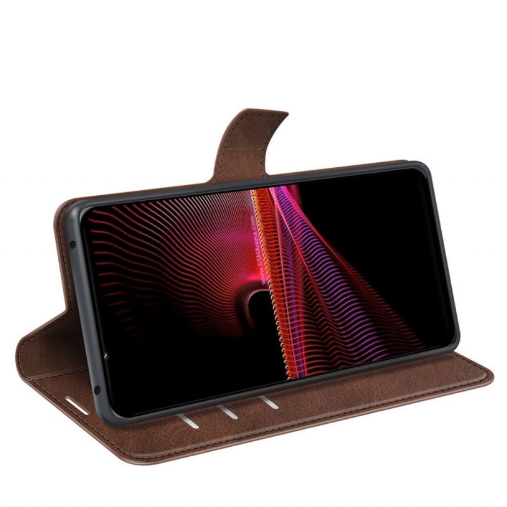 Flip Case voor Sony Xperia 1 IV Retro Leereffect